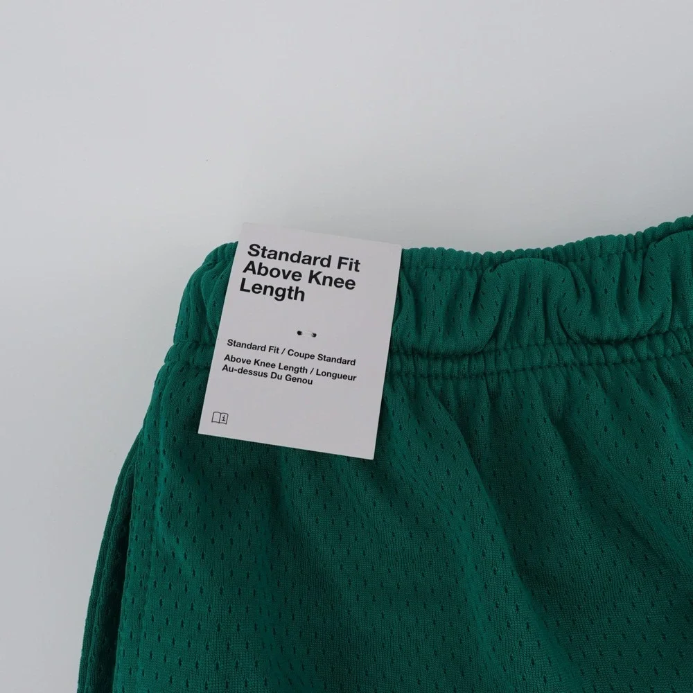 Nike Mens Mesh Flow Athletic Shorts Green Standard Fit Above Knee Small NEW